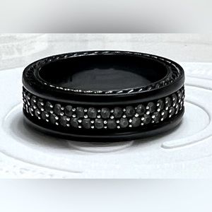 DAVID YURMAN 2 ROW STREAMLINE DIAMOND BAND (size 10)